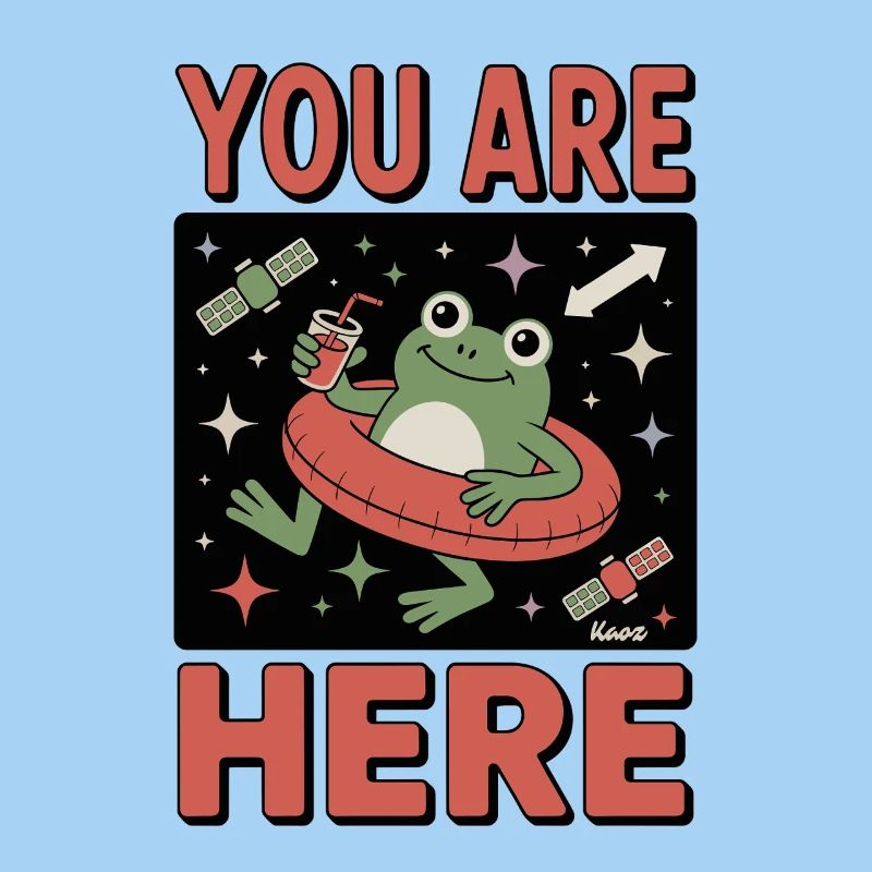 Grenouille dans l’espace avec anneau de natation et mug