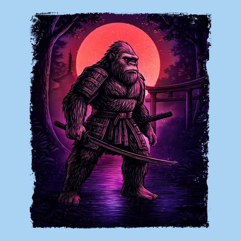 Samurai Bigfoot Kryptid Sasquatch Yeti Jäger