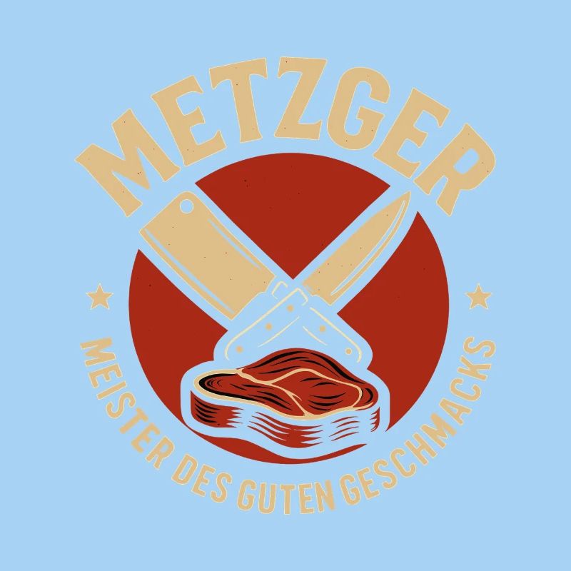 Metzger mit Messer und Fleisch