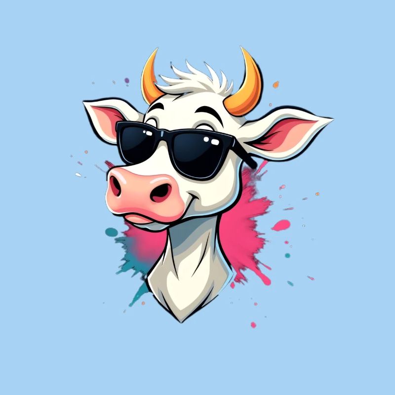 Chillen mit Sonnenbrille Kuh