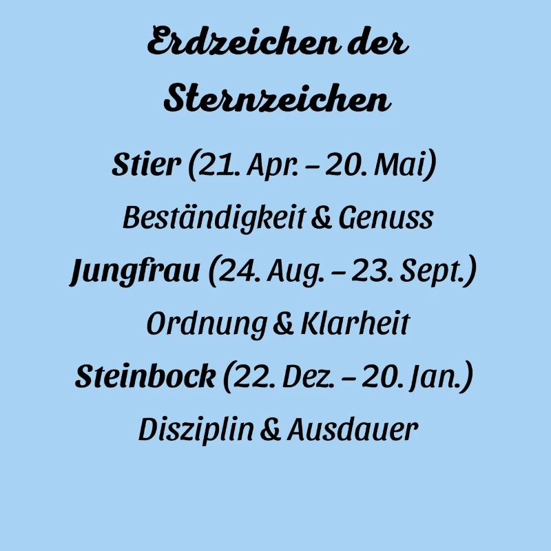 Erdzeichen_der_Sternzeichen