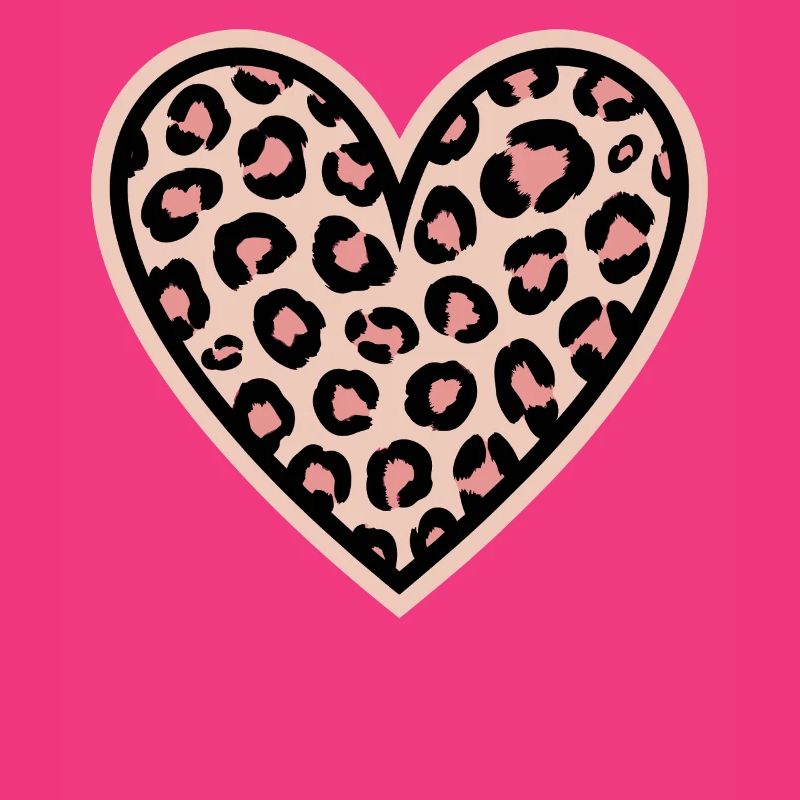 Leopard heart pattern