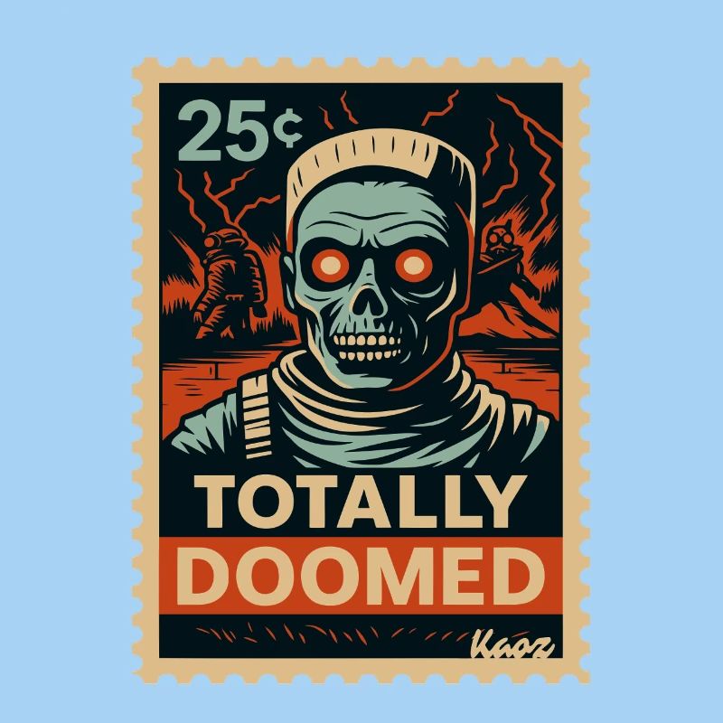 Apokalyptischer Schädel Illustrationsdesign