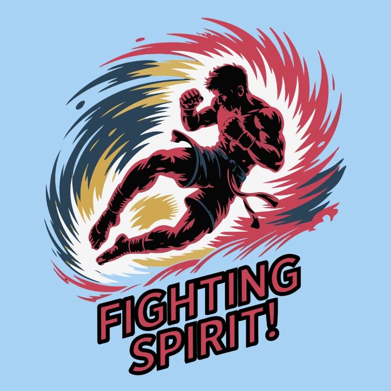 Dynamisches Kampfsport-Kampfgeist-Design