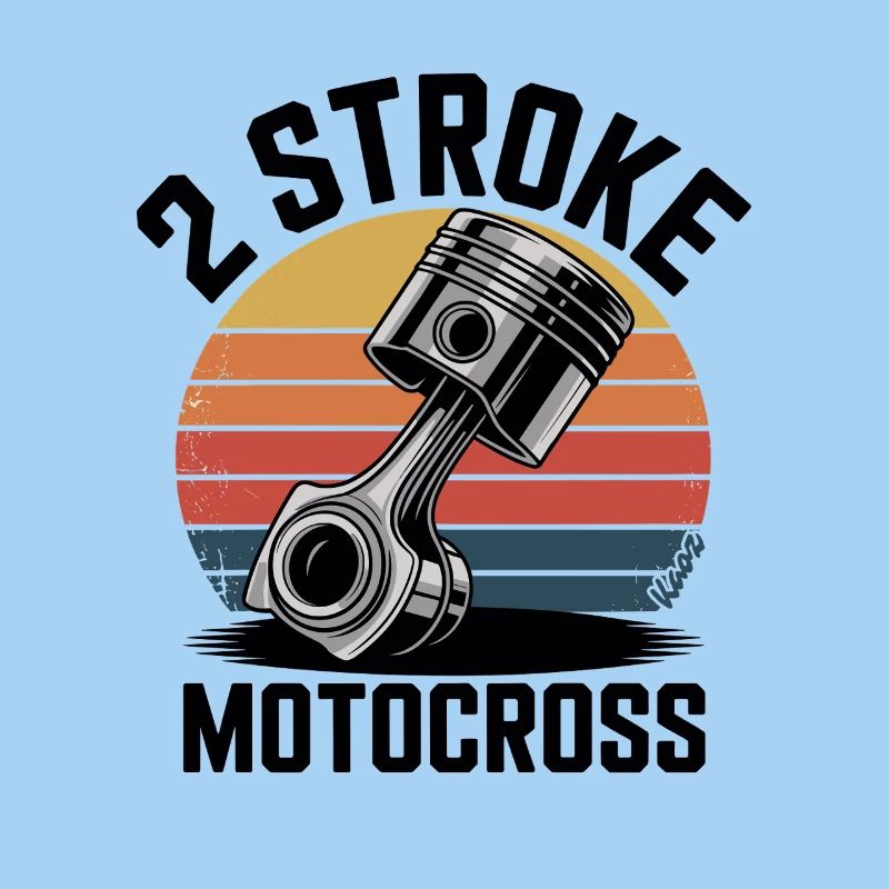 Conception de piston de motocross vintage
