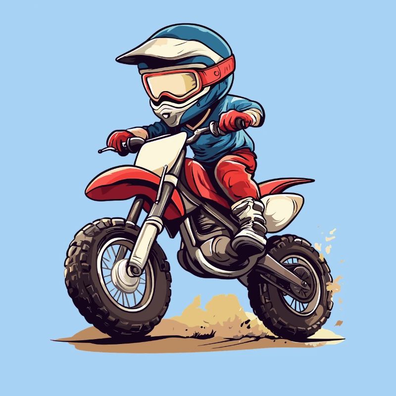 Adventurous Moto-Kid in dynamic design