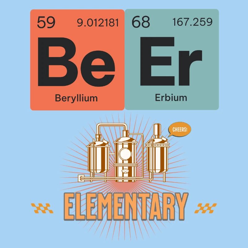 Science-Inspired Elemental BeerT-Shirt Design