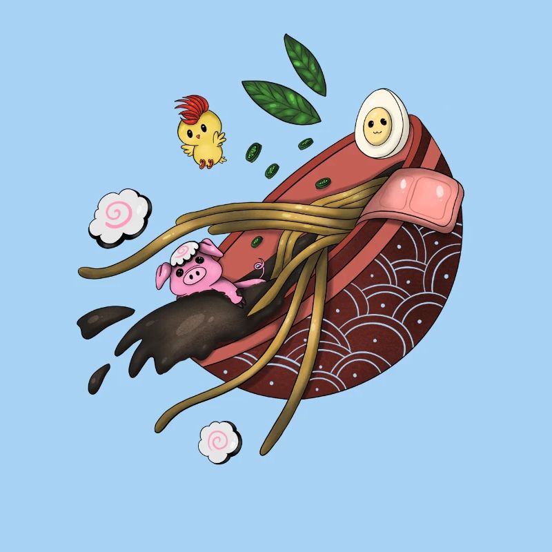 Pig and chick ramen