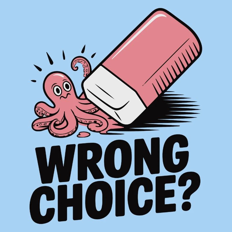 Playful Octopus Eraser Design