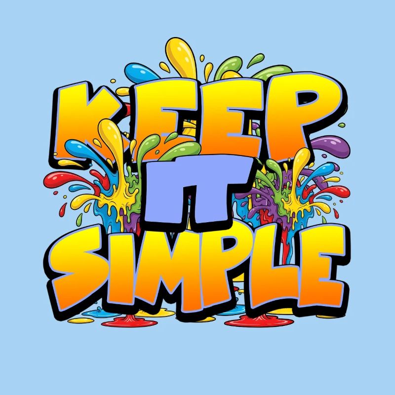 Bunter Slogan Keep it Simple