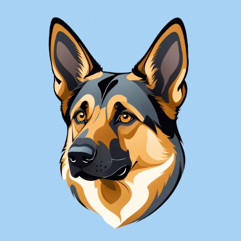 Gesicht eines deutschen Schäferhunds