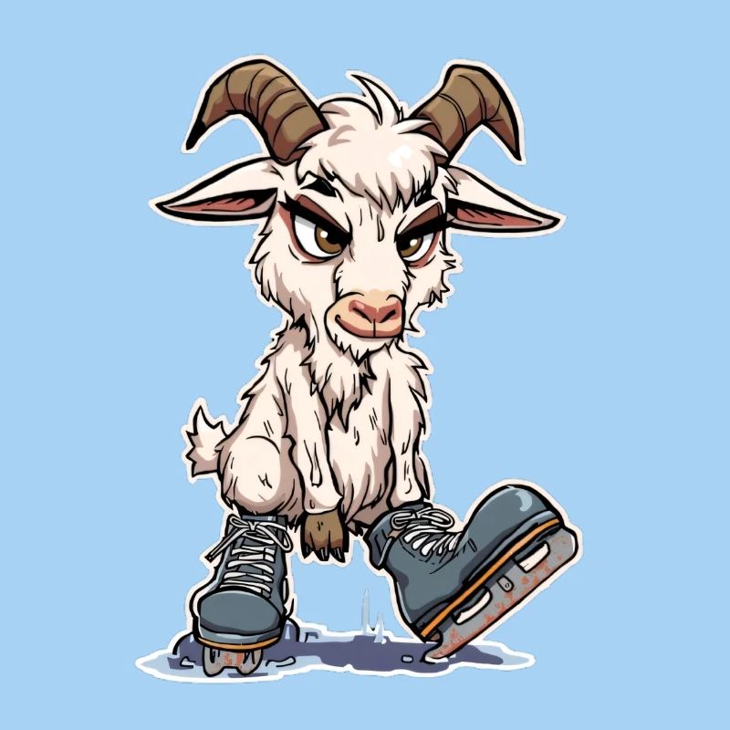 Grumpy goat skating