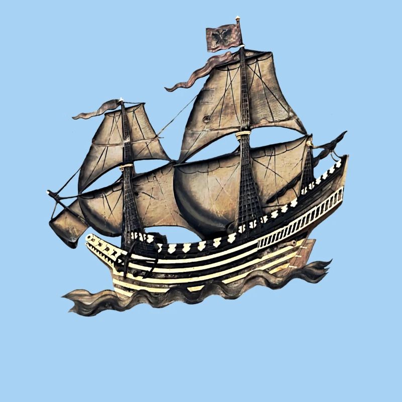 Historisches Segelschiff Relief