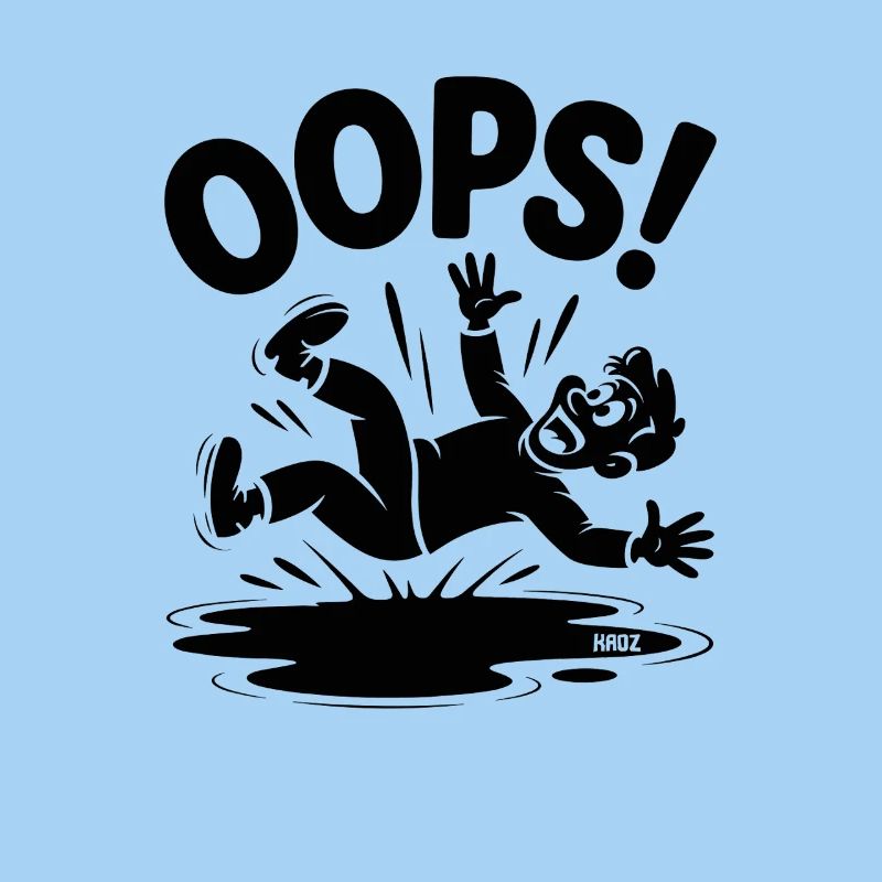 OOPS Fall Cartoon Funny Case