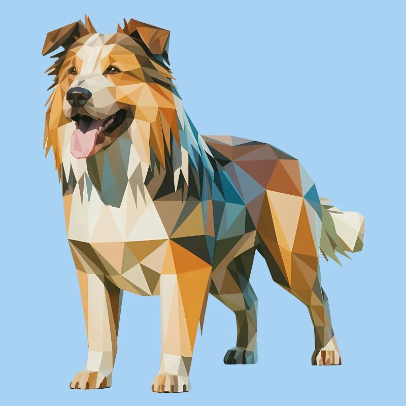 Berger australien - Logo Low Poly cool