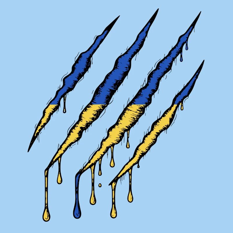 Griffe de drapeau de l’Ukraine - Griffe de griffe