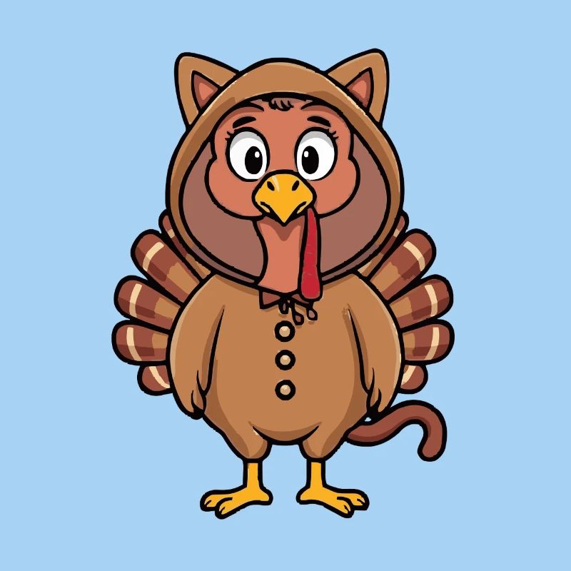 Drôle de chat de dinde Thanksgiving
