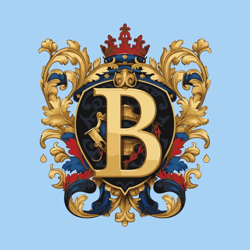 B Letter Name Crown