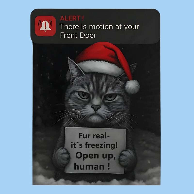 Chat Noël avec des chats drôles