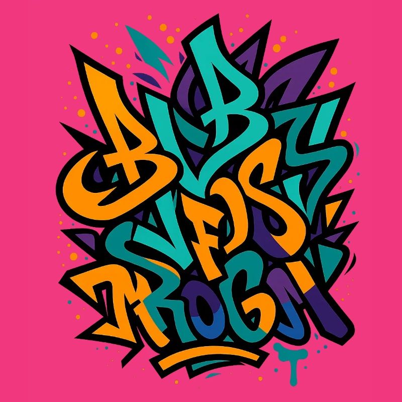 Explosion de couleurs de graffitis de rue