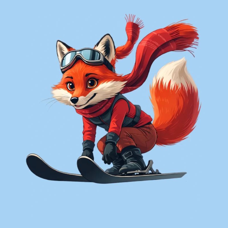Fuchs Skifahrer Abenteuer