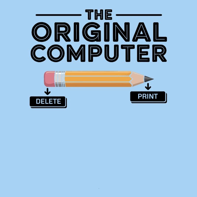 Der Original Computer – Bleistift Delete & Print