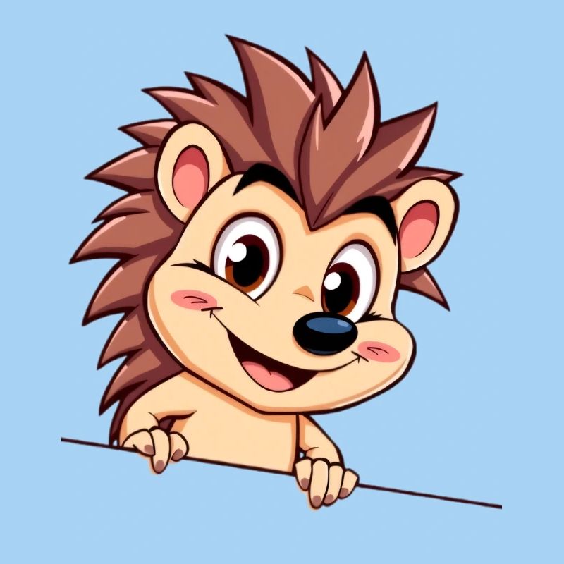 Nimble hedgehog on a wire