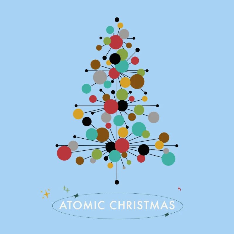 Noël atomique - Conception rétro d’arbre de Noël