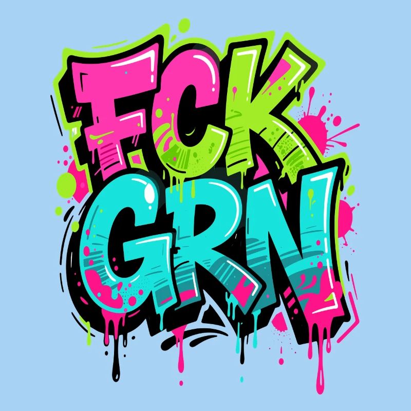 FCK GRN Graffiti Neon - Anti Vert