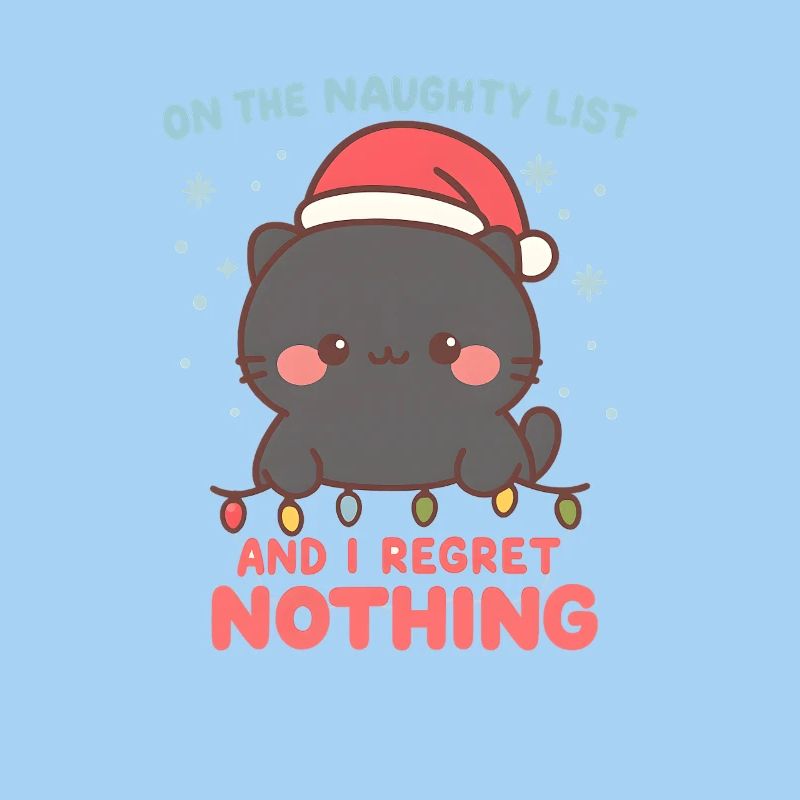 Chat vilain Noël Regret Rien