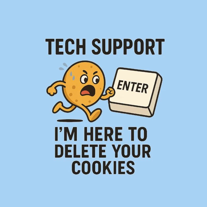Tech Support I'm Here To Delete Your Cookies