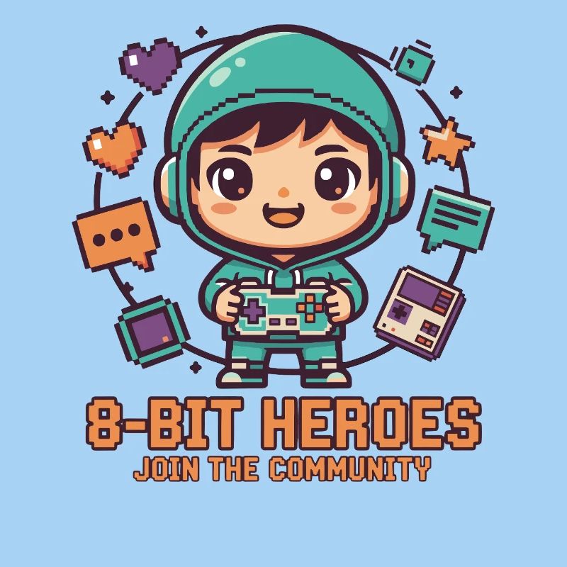8-BIT HEROES | Gaming Retro Chibi Community Pixel