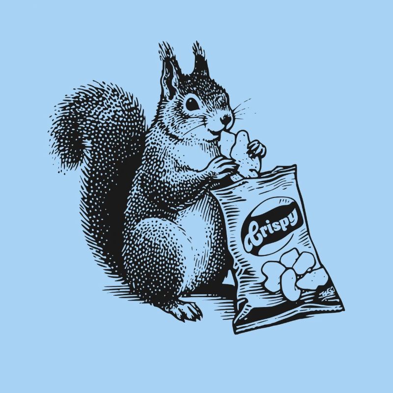 Squirrel with chips