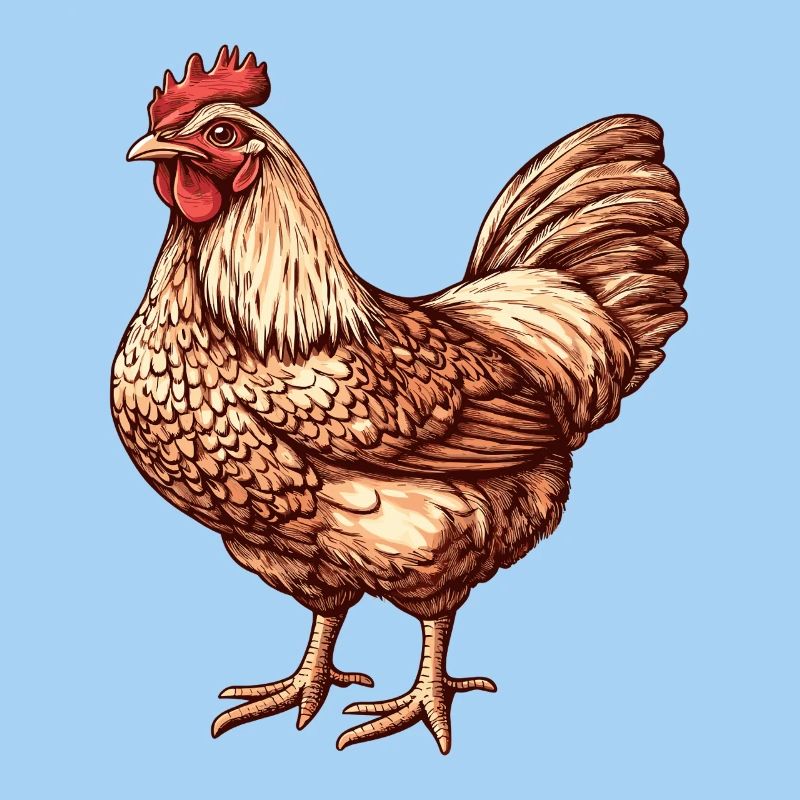 Illustration de poulet vibrant