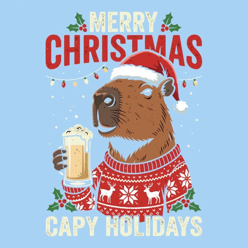 Capybaras Weihnachtsfest Pullover