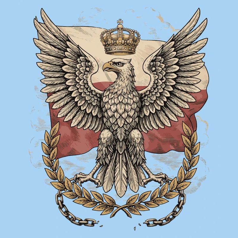 Crowned Polish Eagle Emblem