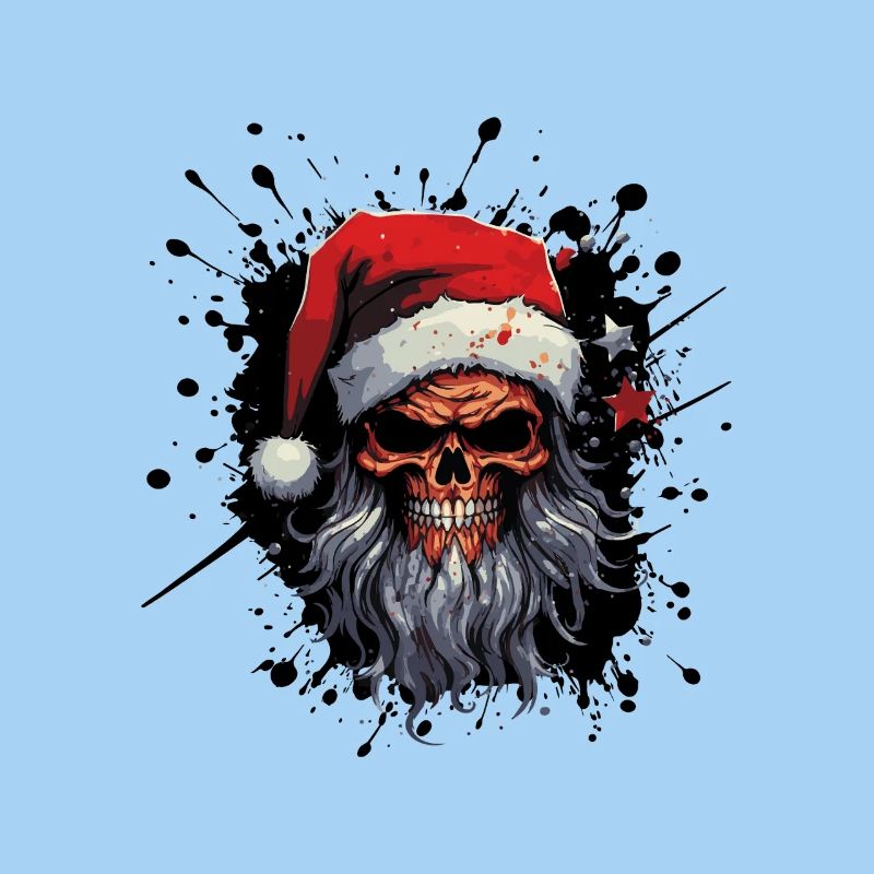 Santa's Skull Gothic Christmas