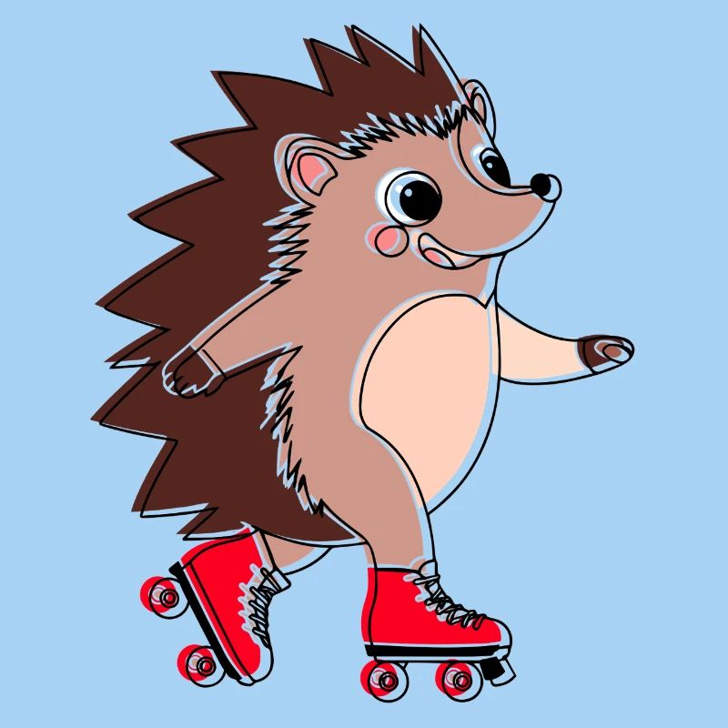 Hérisson en roller - Niglo en roller 