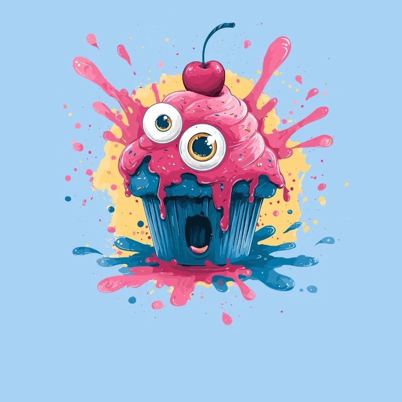 Kawaii Cupcake Farbexplosion