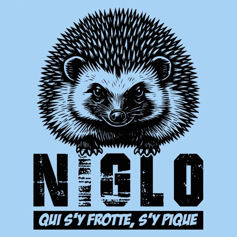 Igel – NIGLO, der sich daran reibt, wird gestochen,