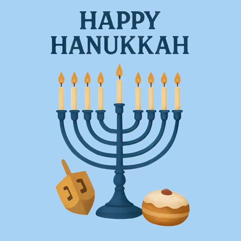Joyeuse Lumière festive de la Menorah de Hanoucca