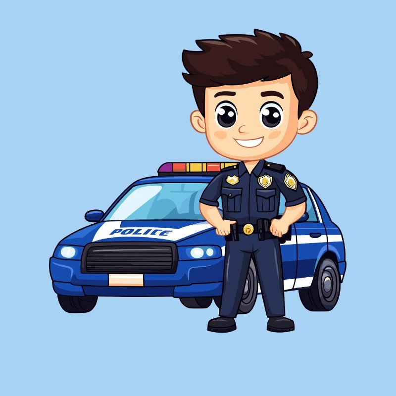 Polizeiheld Karikatur