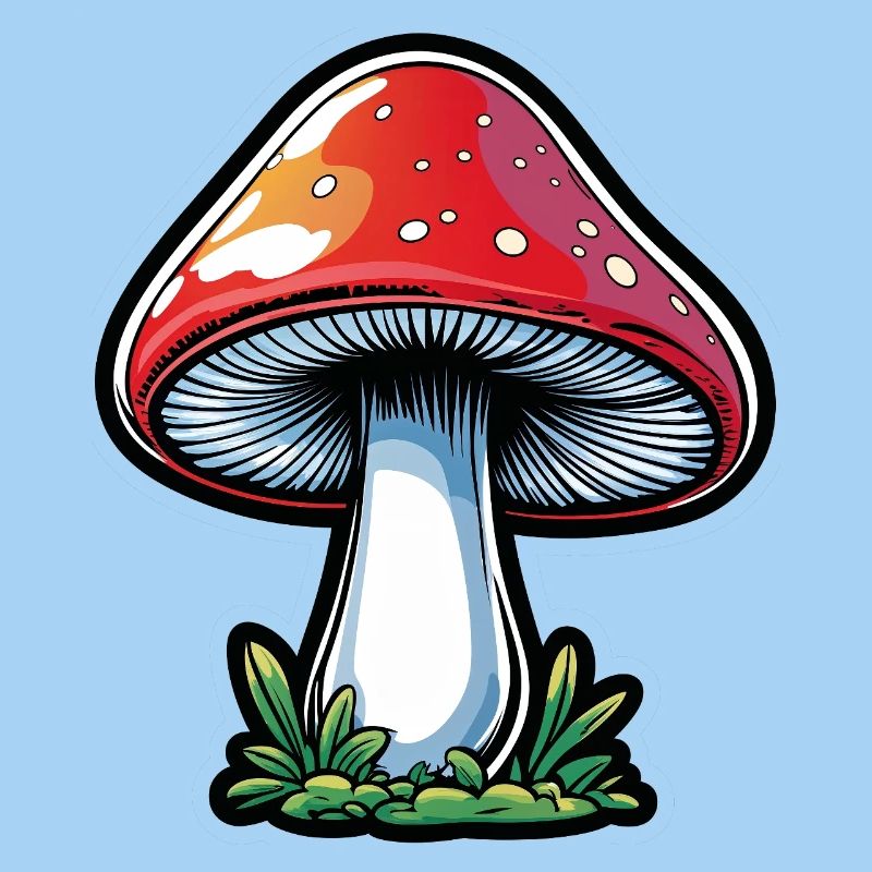 Red Toadstool Popart Design