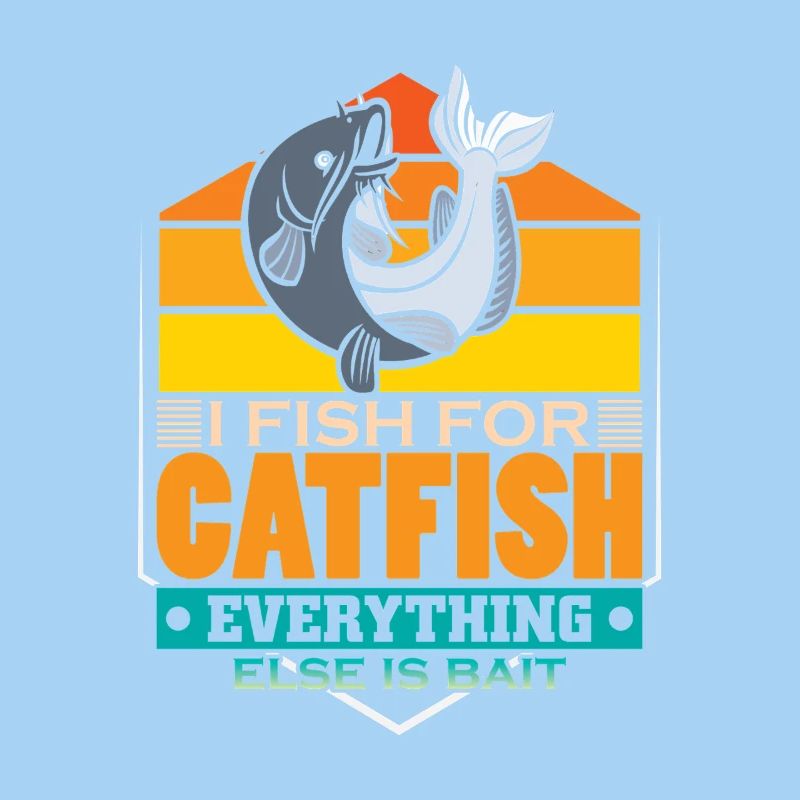 Poisson-chat pêcheur poisson-chat pêchent le poisson-chat