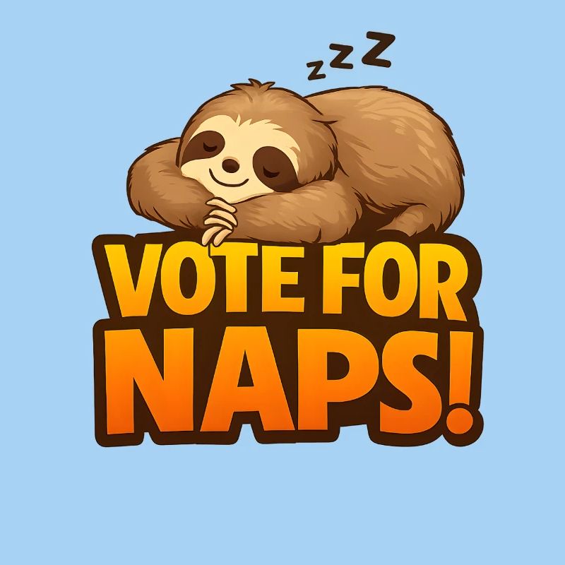 Vote For Naps Sleeper Sloth Design