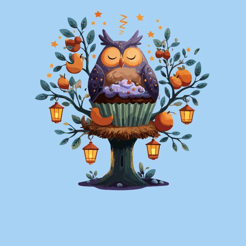 Owls Cake Tree Autumn Magic