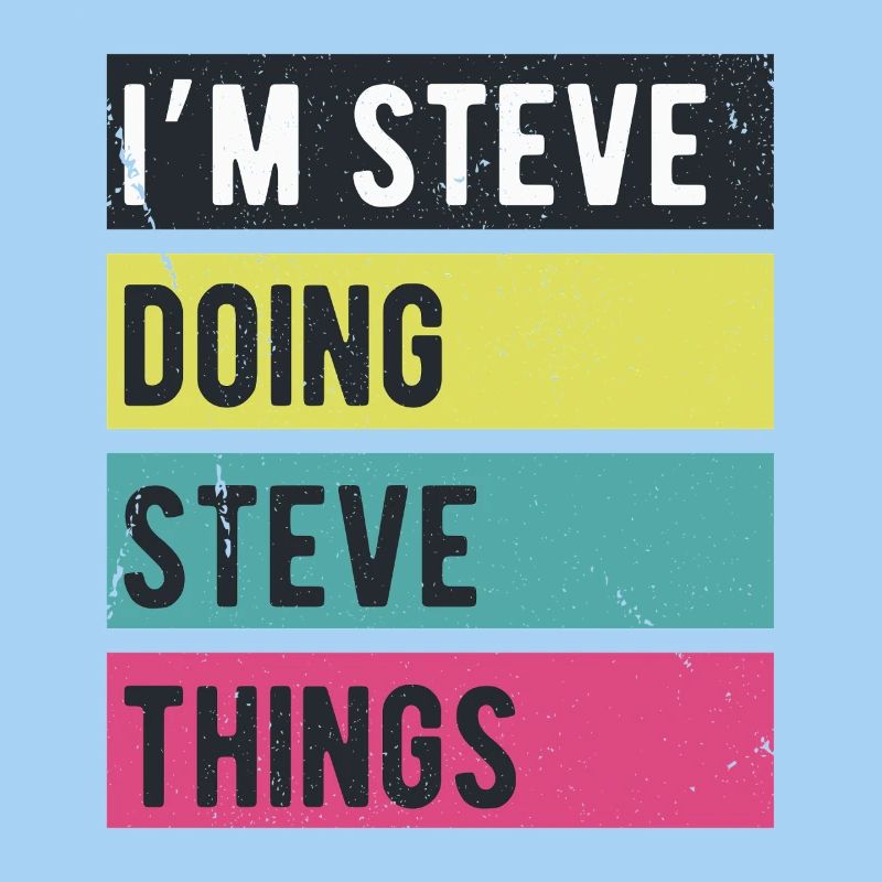 Ich bin Steve Doing Steve Things Retro Colors
