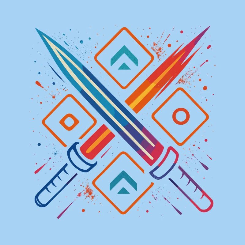 Gaming Schwerter Neon