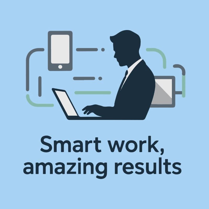 Smart Work Tech Silhouette