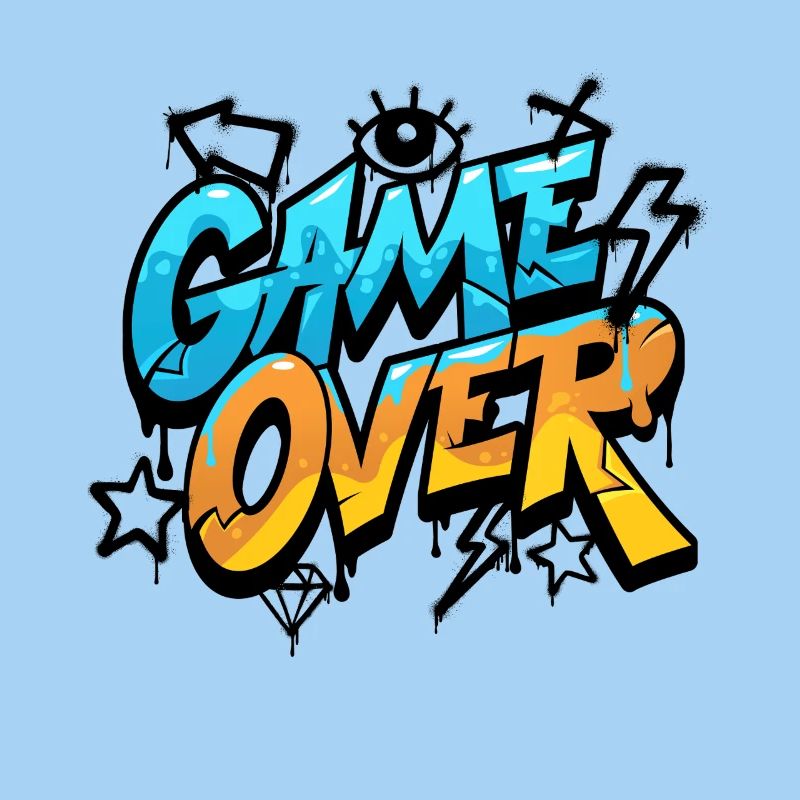 Game Over Graffiti Neon